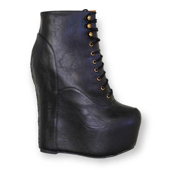 Jeffrey Campbell Shoes - JEFFREY CAMPBELL Damsel black chunky platform heel boot